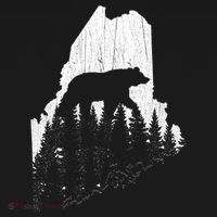 Hunting Gift For Maine Bear Pine Forest Outdoors Gift Bucket Hat thumb 4