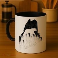 Hunting Gift For Maine Bear Pine Forest Outdoors Gift Coffee Mug thumb 4