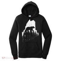 Hunting Gift For Maine Bear Pine Forest Outdoors Gift Women's Hoodie thumb 0