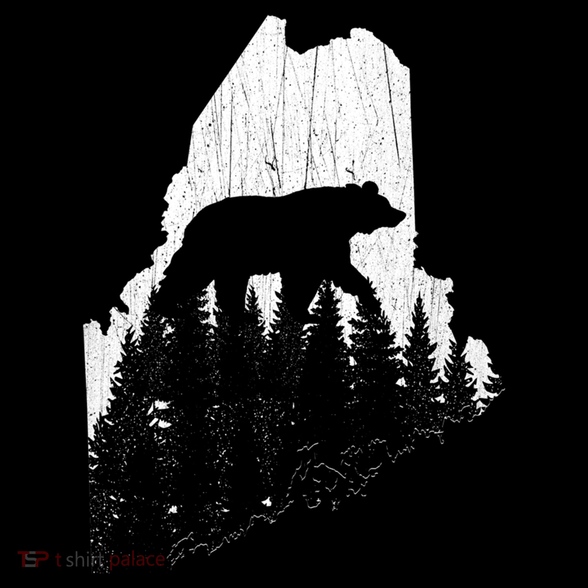 Hunting Gift For Maine Bear Pine Forest Outdoors Gift Women's Hoodie