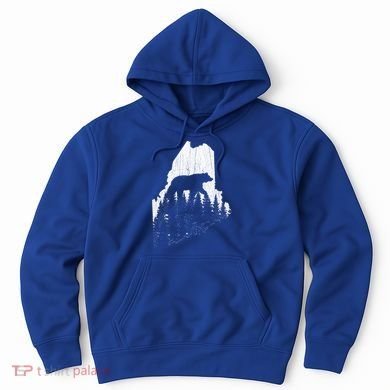 Hunting Gift For Maine Bear Pine Forest Outdoors Gift Hoodie