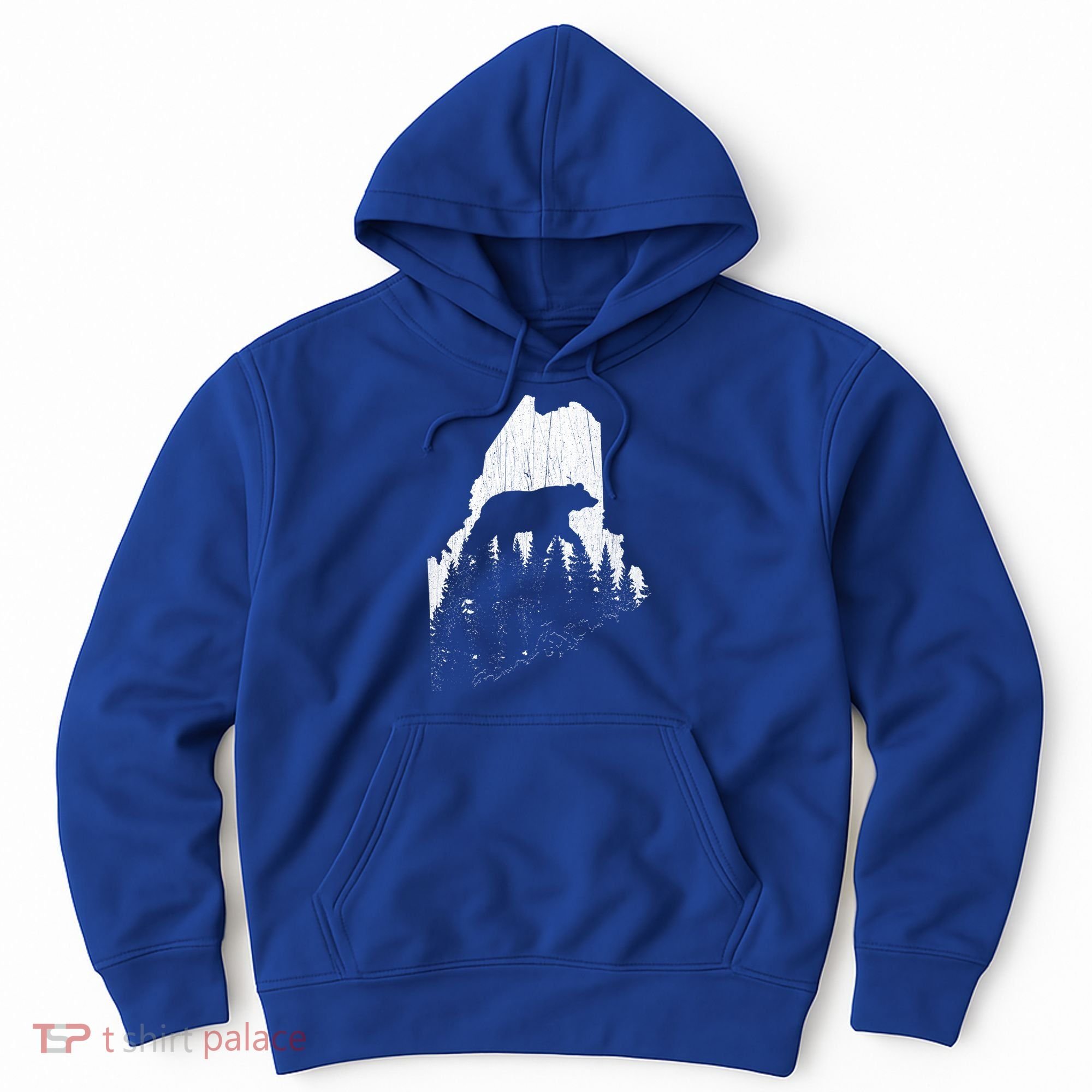 Hunting Gift For Maine Bear Pine Forest Outdoors Gift Hoodie