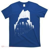 Hunting Gift For Maine Bear Pine Forest Outdoors Gift T-Shirt thumb 0