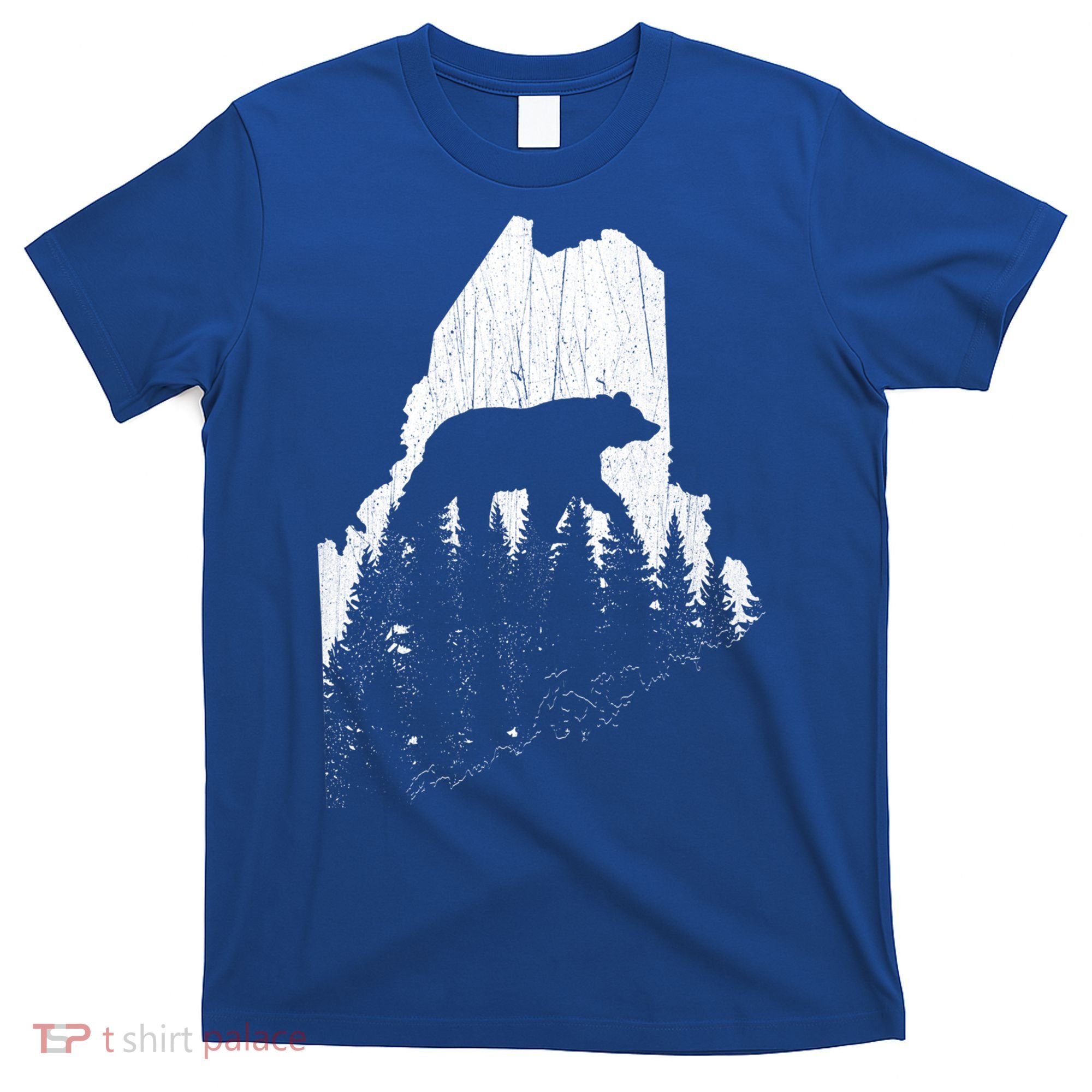 Hunting Gift For Maine Bear Pine Forest Outdoors Gift T-Shirt