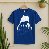 Hunting Gift For Maine Bear Pine Forest Outdoors Gift T-Shirt thumb 2