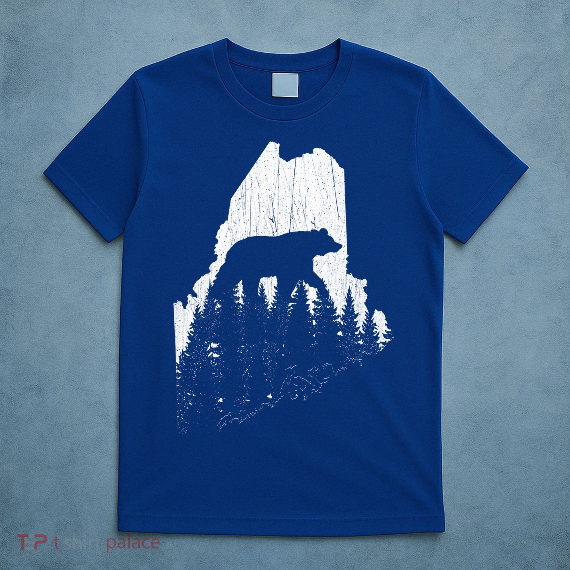 Hunting Gift For Maine Bear Pine Forest Outdoors Gift T-Shirt