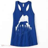 Hunting Gift For Maine Bear Pine Forest Outdoors Gift Women's Tank Top thumb 0