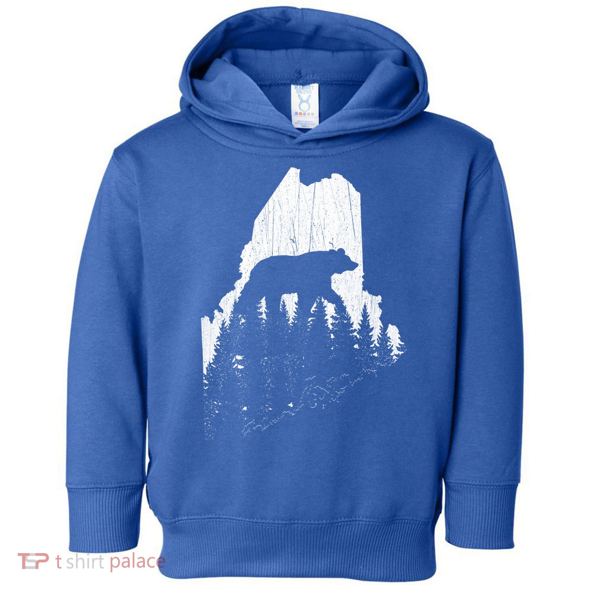 Hunting Gift For Maine Bear Pine Forest Outdoors Gift Toddler Hoodie