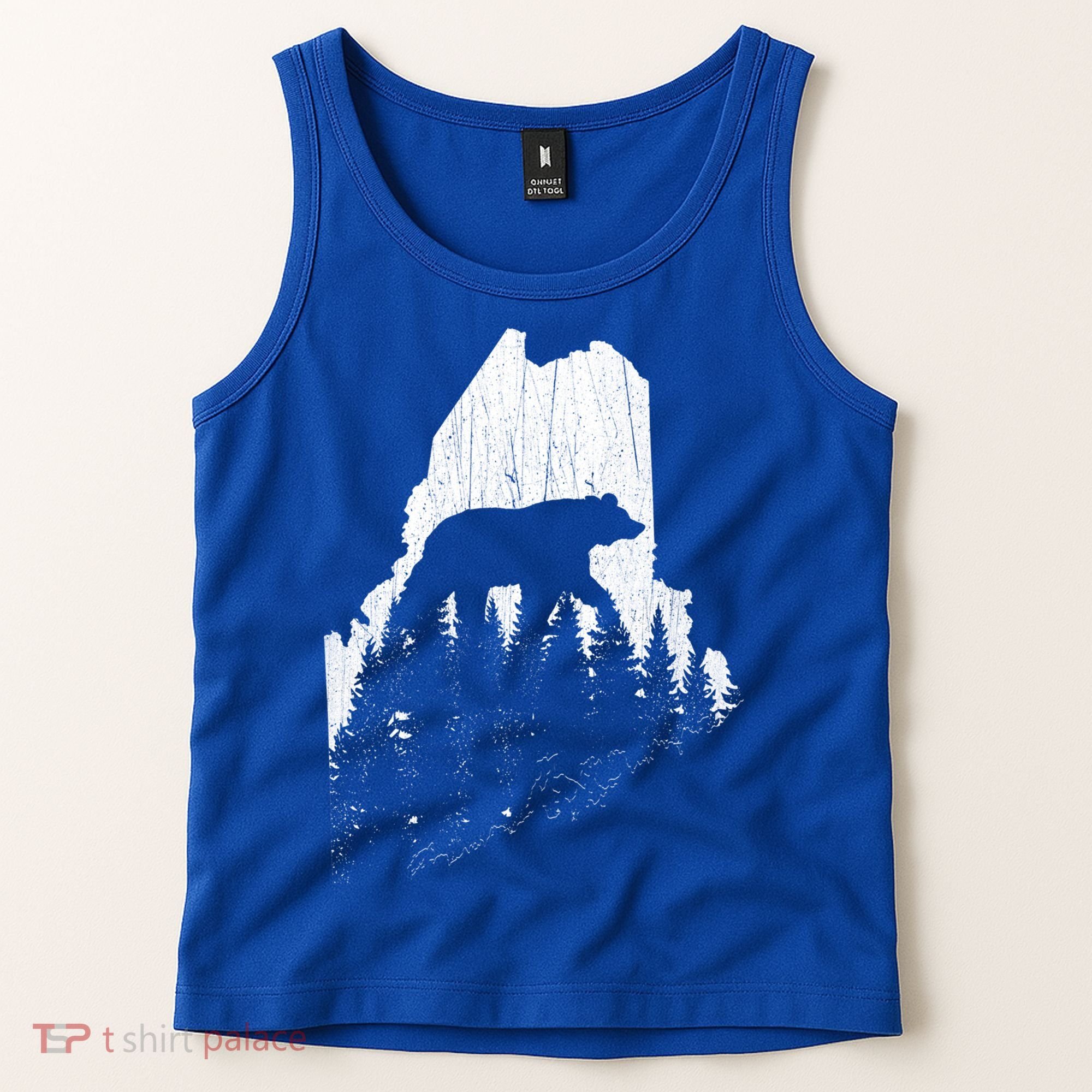 Hunting Gift For Maine Bear Pine Forest Outdoors Gift Tank Top