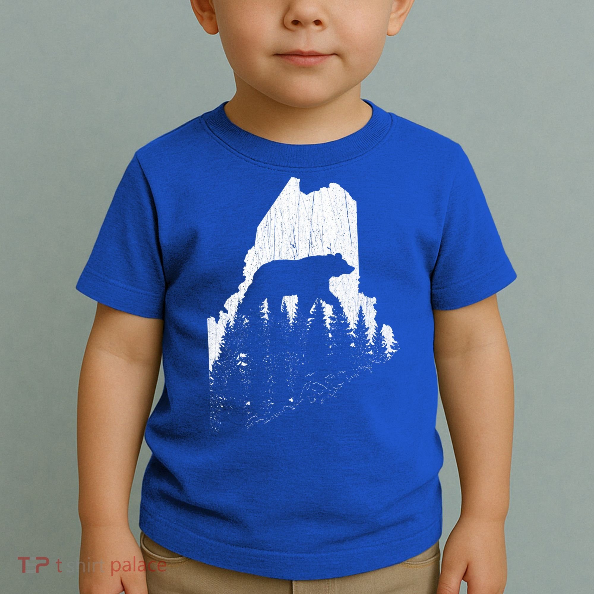 Hunting Gift For Maine Bear Pine Forest Outdoors Gift Toddler T-Shirt