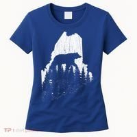 Hunting Gift For Maine Bear Pine Forest Outdoors Gift Women's T-Shirt thumb 0