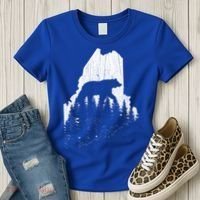 Hunting Gift For Maine Bear Pine Forest Outdoors Gift Women's T-Shirt thumb 3