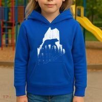Hunting Gift For Maine Bear Pine Forest Outdoors Gift Kids Hoodie thumb 3