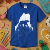 Hunting Gift For Maine Bear Pine Forest Outdoors Gift Kids T-Shirt thumb 3