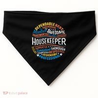Housekeeper Gifts Funny Housekeeping Week Appreciation USA-Made Doggie Bandana thumb 0