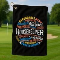 Housekeeper Gifts Funny Housekeeping Week Appreciation Golf Towel thumb 1
