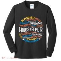 Housekeeper Gifts Funny Housekeeping Week Appreciation Kids Long Sleeve Shirt thumb 0