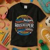 Housekeeper Gifts Funny Housekeeping Week Appreciation Kids T-Shirt thumb 3