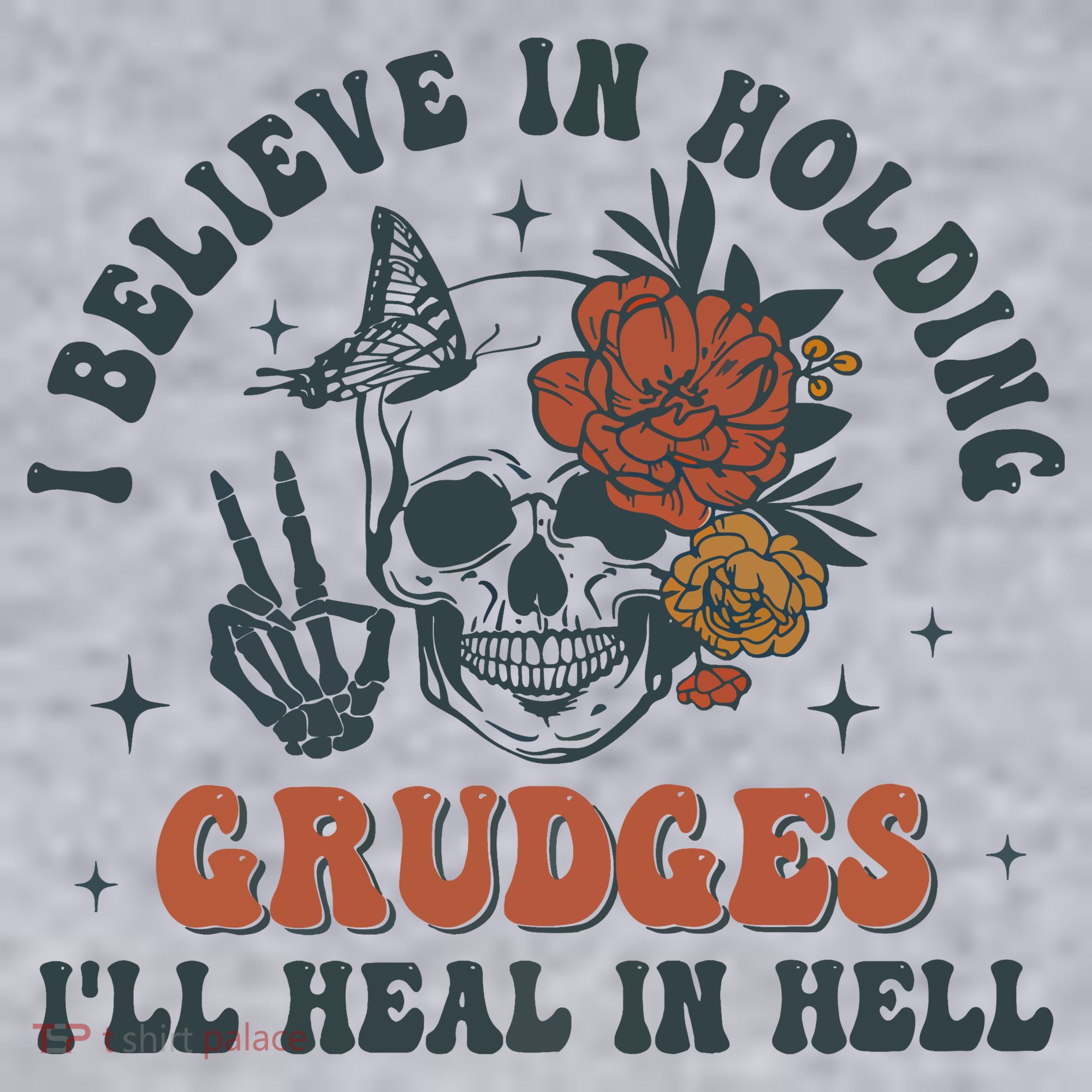 Holding Grudges Floral Skull Women's Sweatshirt
