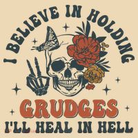 Holding Grudges Floral Skull Tote Bag thumb 4
