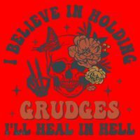 Holding Grudges Floral Skull Santa Hat thumb 1