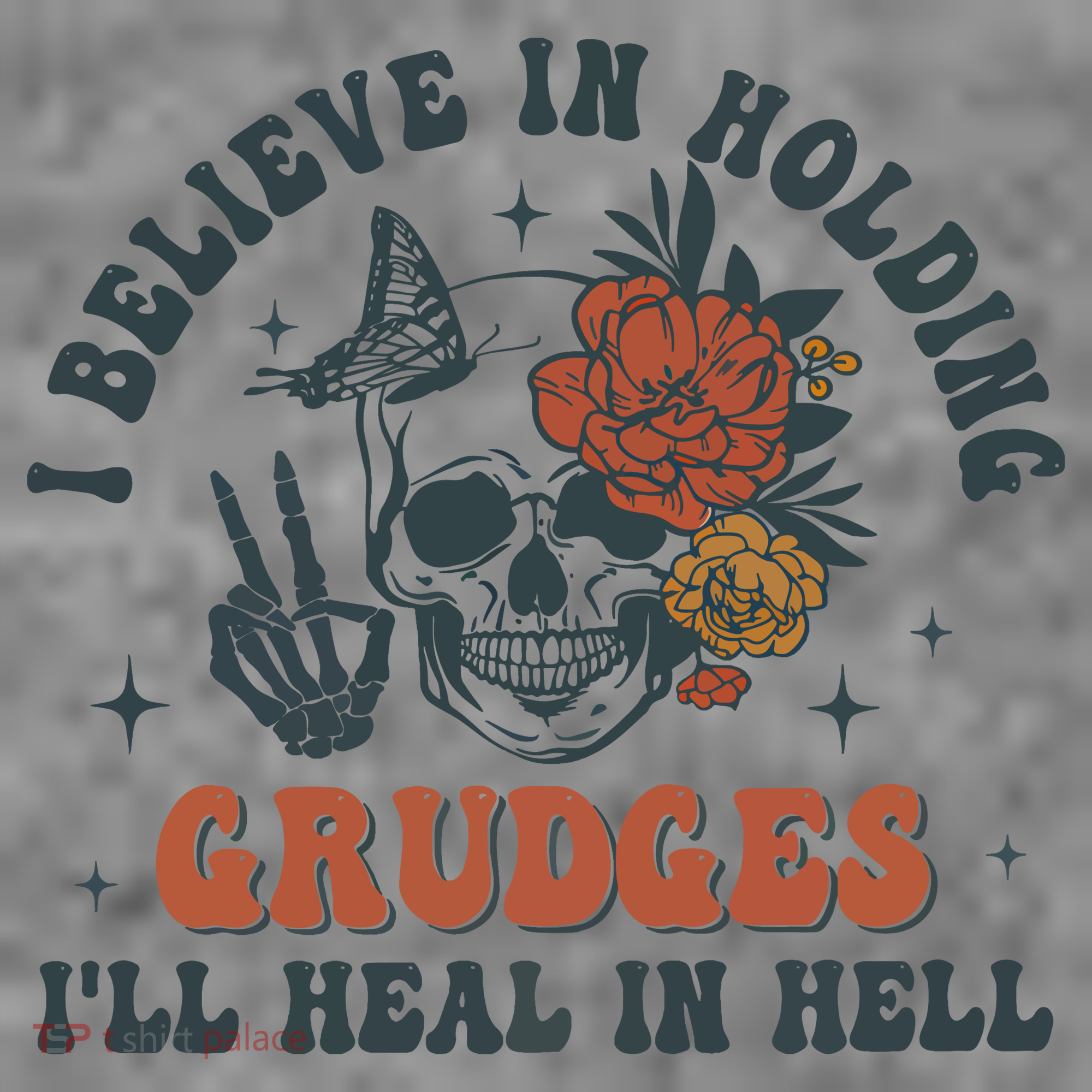 Holding Grudges Floral Skull Toddler Hoodie