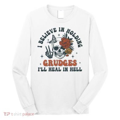 Holding Grudges Floral Skull Long Sleeve Shirt