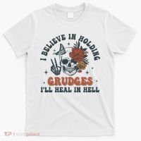 Holding Grudges Floral Skull T-Shirt thumb 0