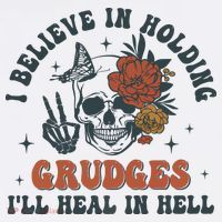 Holding Grudges Floral Skull Ornament thumb 1