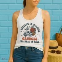 Holding Grudges Floral Skull Women's Tank Top thumb 2