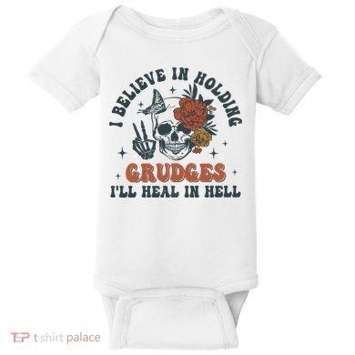 Holding Grudges Floral Skull Baby Bodysuit