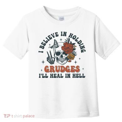 Holding Grudges Floral Skull Toddler T-Shirt