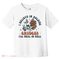 Holding Grudges Floral Skull Toddler T-Shirt thumb 0
