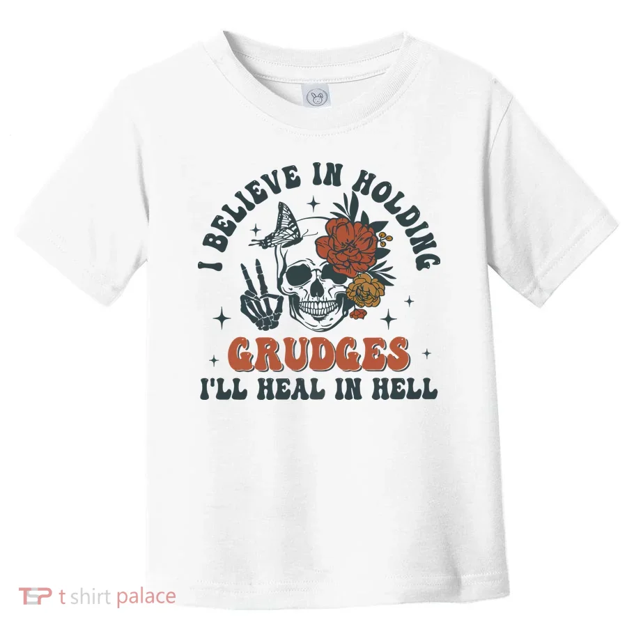 Holding Grudges Floral Skull Toddler T-Shirt