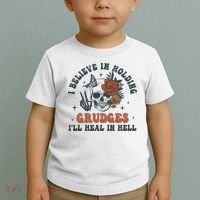 Holding Grudges Floral Skull Toddler T-Shirt thumb 2