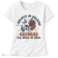 Holding Grudges Floral Skull Women's T-Shirt thumb 0