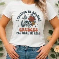 Holding Grudges Floral Skull Women's T-Shirt thumb 2