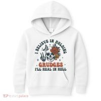 Holding Grudges Floral Skull Kids Hoodie thumb 0