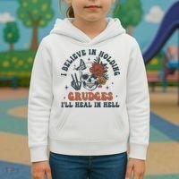 Holding Grudges Floral Skull Kids Hoodie thumb 3