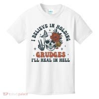 Holding Grudges Floral Skull Kids T-Shirt thumb 0