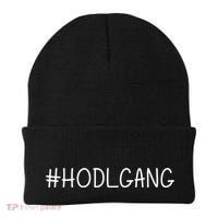Hodl Gang Funny Crypto Gift Beanie thumb 0