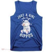 Hippo Gift For Girls Hippo Lover Gift Cute Hippo Cute Gift Tank Top thumb 0