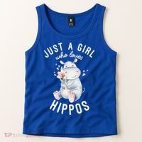 Hippo Gift For Girls Hippo Lover Gift Cute Hippo Cute Gift Tank Top thumb 2