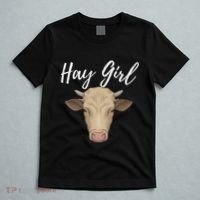Hay Girl Funny Cow Lover Famer Cattle Ranch Farming T-Shirt thumb 5