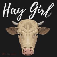 Hay Girl Funny Cow Lover Famer Cattle Ranch Farming T-Shirt thumb 7