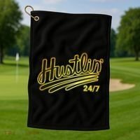 Hustling Gift For Entrepreneur Hustler Boss Hip Hop Lover Golf Towel thumb 1