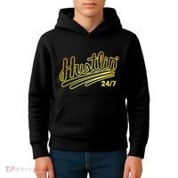 Hustling Gift For Entrepreneur Hustler Boss Hip Hop Lover Kids Hoodie thumb 4