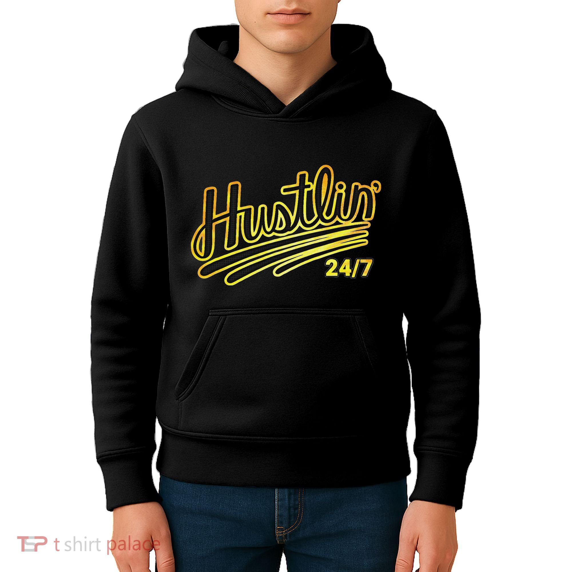 Hustling Gift For Entrepreneur Hustler Boss Hip Hop Lover Kids Hoodie