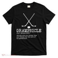 Hockey Grandpa Grampsicle Definition Funny T-Shirt thumb 0