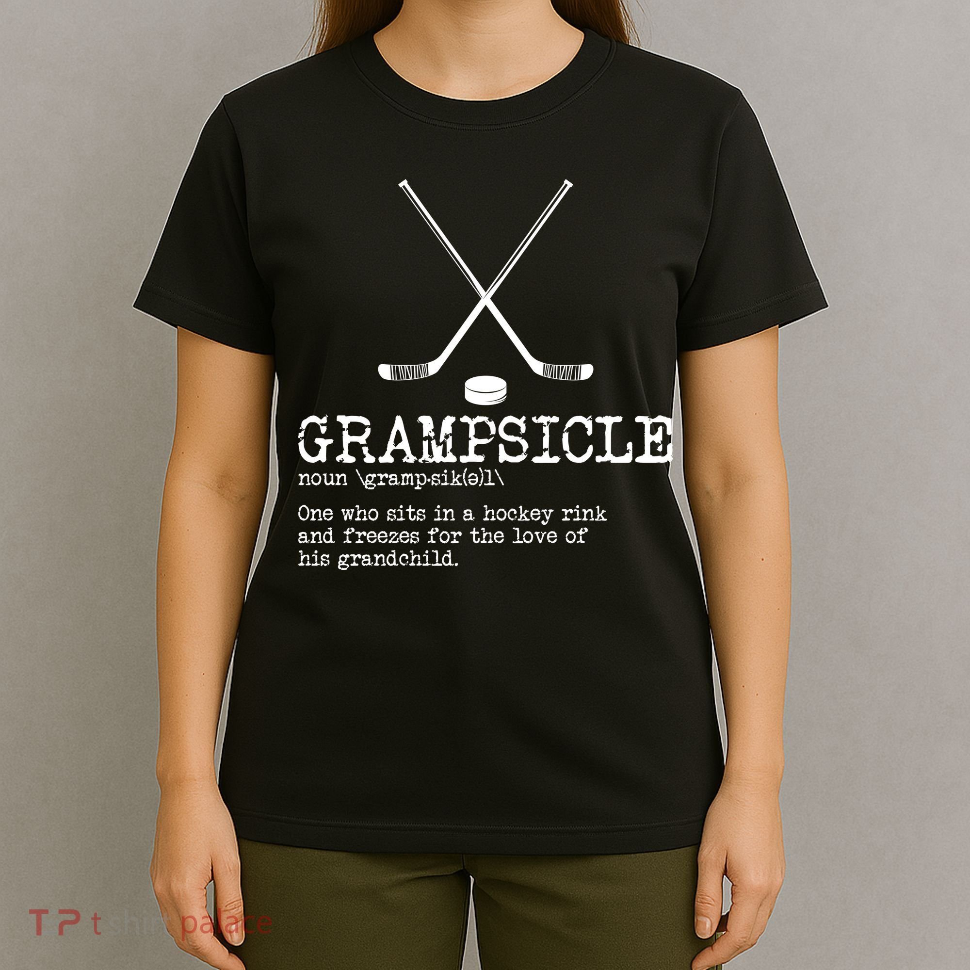 Hockey Grandpa Grampsicle Definition Funny T-Shirt